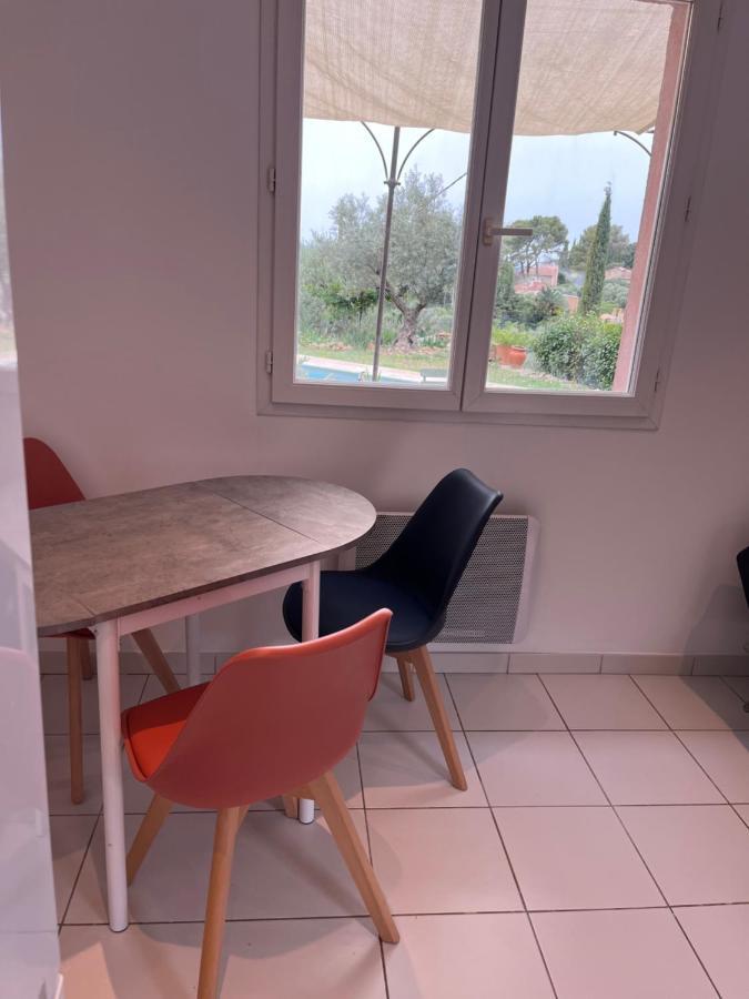 Hauteurs De Toulon : Charmant Studio Piscine Eksteriør bilde
